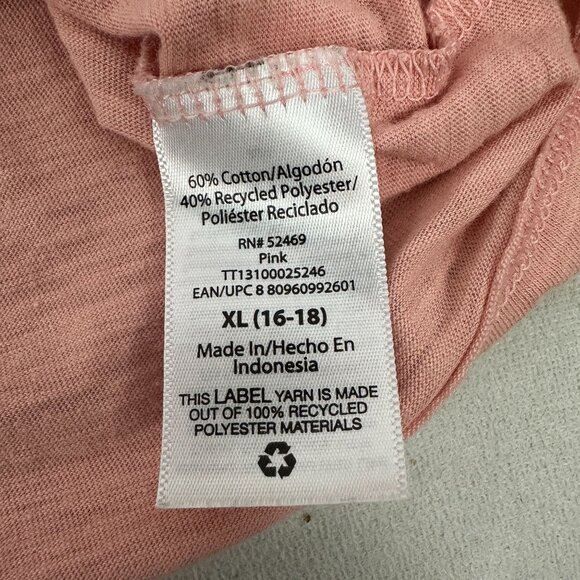 Time And Tru Womens Size XL Pink Cotton Blend T-Shirt - Picture 4 of 5